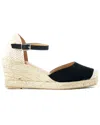 Menina Step Jimena Medium-strap Espadrille In Black