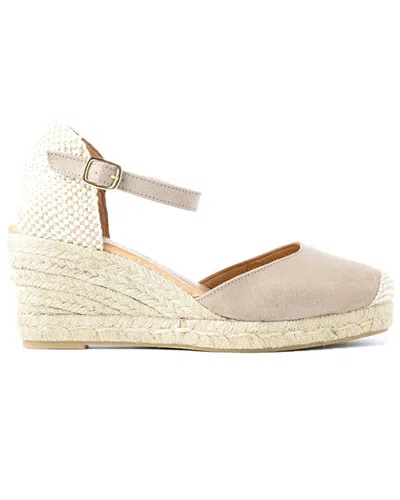 Menina Step Jimena Leather Espadrille In Neutral