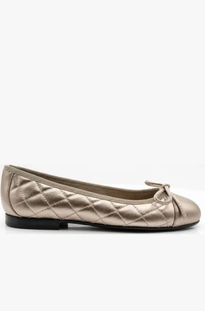 Menina Step Margot Ballet Flat In Gold