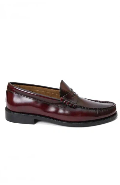 Menina Step Mila Leather Penny Loafer In Burgundy