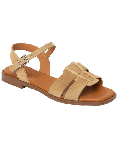 Menina Step Niva Leather Sandal In Brown