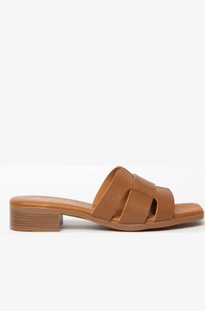 Menina Step Ona Heeled Sandal In Brown