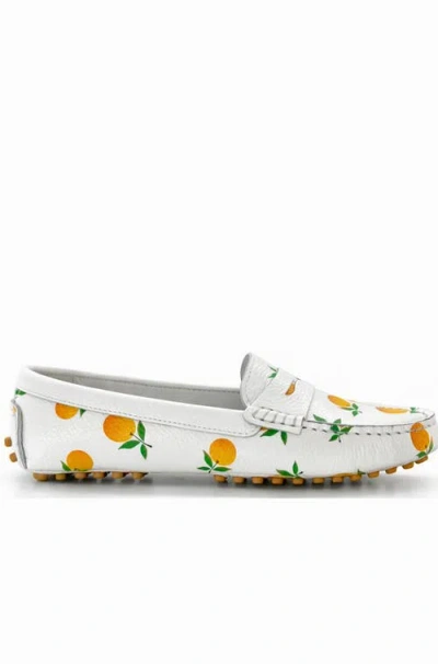 Menina Step Oporto Moccasin Loafer In White