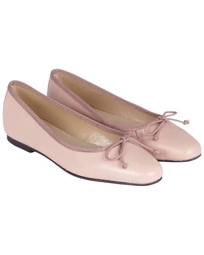 Menina Step Patricia Leather Flat In Neutral