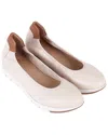 Menina Step Promenade Leather Comfort Flat In Neutral