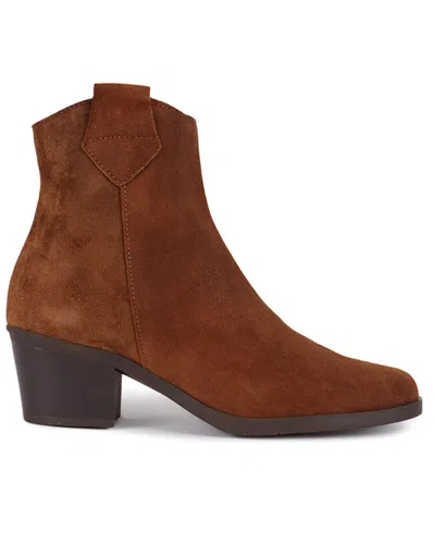Menina Step River Leather Boot In Burgundy