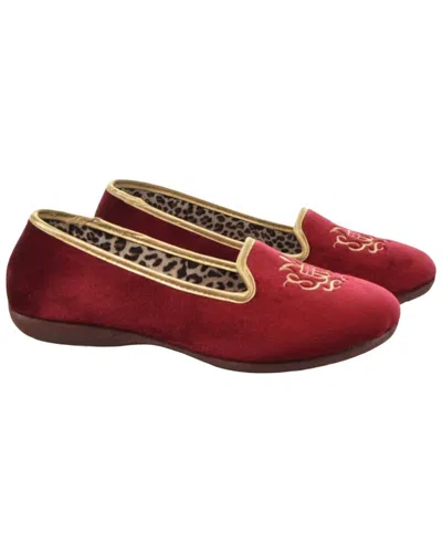 Menina Step Royal Leather Flat In Red