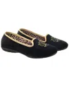 Menina Step Royal Leather Slipper In Animal Print
