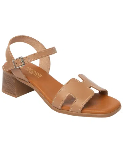 Menina Step Siena Leather Sandal In Brown
