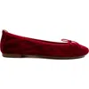 Menina Step Sofia Elastic Suede Ballet Flat In Red