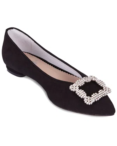 Menina Step Tiara Pointy Leather Ballet Pump In Nude