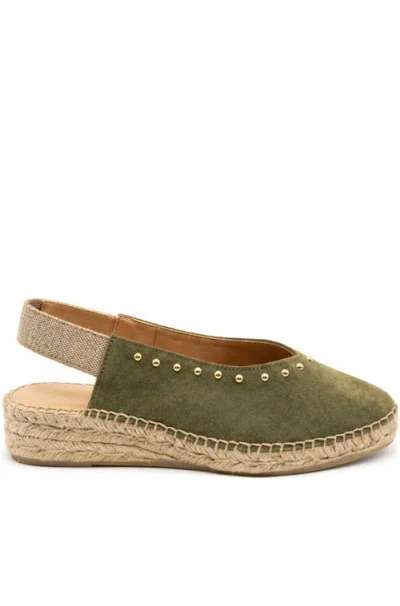 Menina Step Vayrac Espadrille Sandal In Green