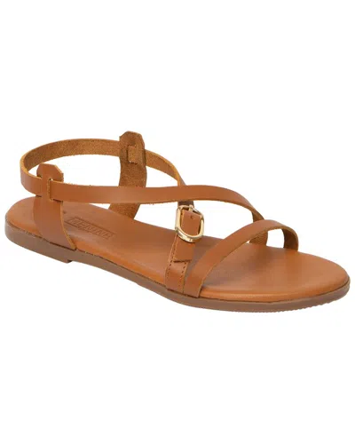 Menina Step Vera Leather Sandal In Brown