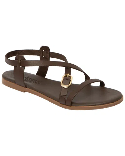 Menina Step Vera Leather Sandal In Brown