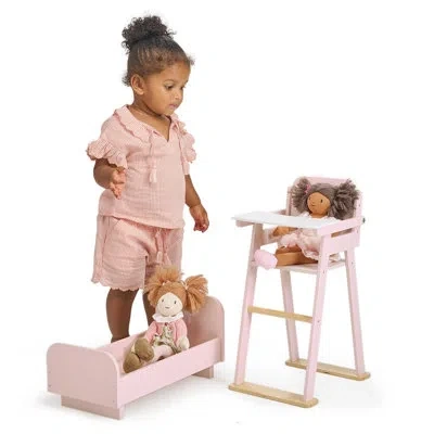 Mentari Toys Baby Doll Furniture Bundle In Brown;white;pink
