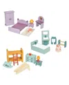 Mentari Toys Dolls House Upstairs Furniture Bundle In Multi