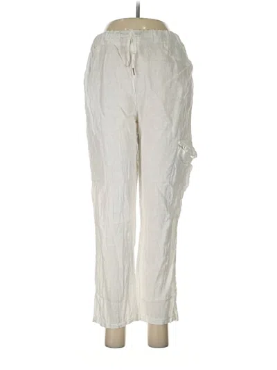 Pre-owned Meo Meli Linen Pants In White