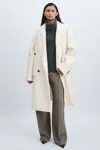 Meotine Miley Bouclé Wool-blend Coat In Cream