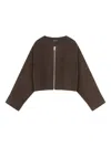 Meotine Karla Cropped Jacket In Brown