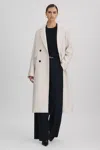 Meotine Wool Blend Boucle Coat In Cream