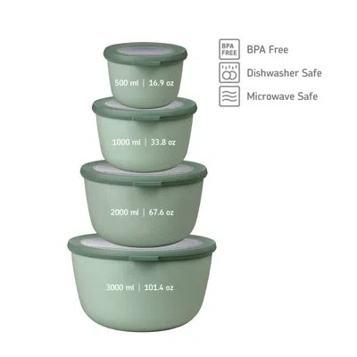 Mepal 4 Container Food Storage Set In Sage