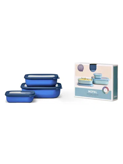 Mepal Cirqula 3-piece Food Storage Container Set In Blue
