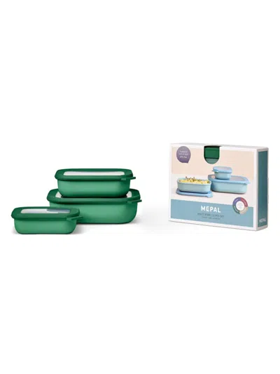 Mepal Cirqula 3-piece Food Storage Container Set In Green