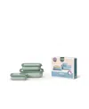 Mepal Cirqula 3pc. Rectangular Shallow Multi Bowl Set In Green
