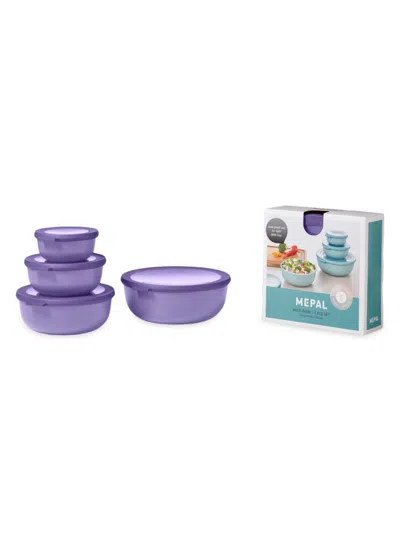 Mepal Cirqula 4-piece Food Storage Container Set In Nordic Lilac