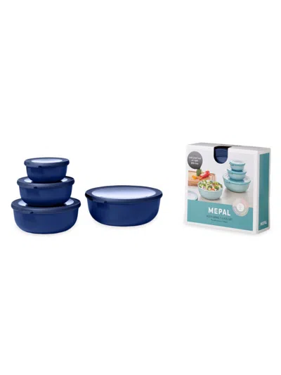 Mepal Cirqula 4-piece Food Storage Container Set In Blue