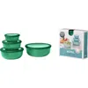 Mepal Cirqula Set Of 4 Storage Bowls In Pattern