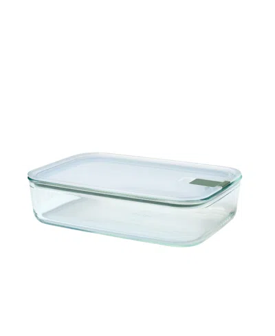 Mepal Easyclip 1pc. 76oz Rectangular Glass Box In Green