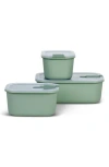 Mepal Easyclip 3pc. Rectangular Box Set In Sage