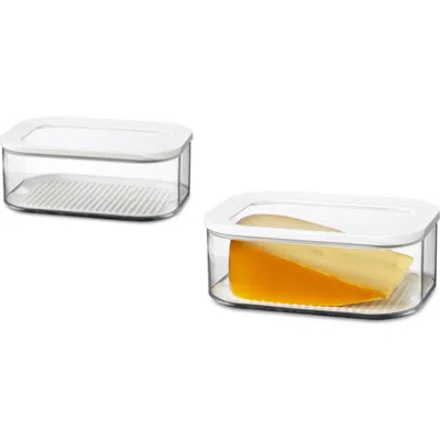Mepal Modula 2-piece Cheese Box Set In Transparent