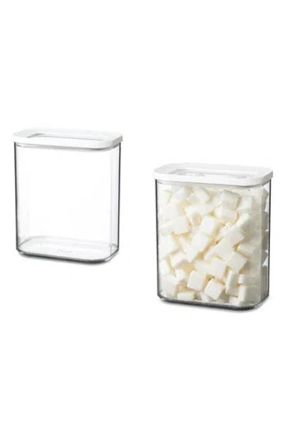Mepal Modula 2-piece Storage Box Set In White