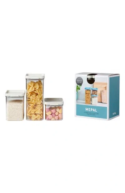 Mepal Omnia 3-piece Storage Box Set In Nordic White