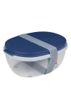 Mepal Rosti  Ellipse Duo-salad Bento Box In Nordic Denim