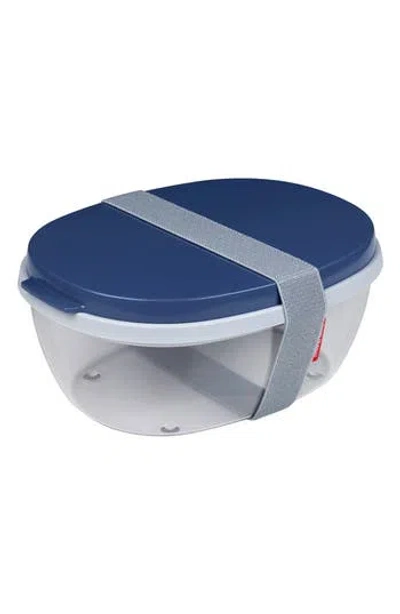 Mepal Rosti  Ellipse Duo-salad Bento Box In Nordic Denim