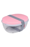 Mepal Rosti  Ellipse Duo-salad Bento Box In Nordic Pink