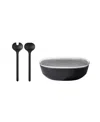 Mepal Silueta Large 3-piece Serving Bowl Set In Black