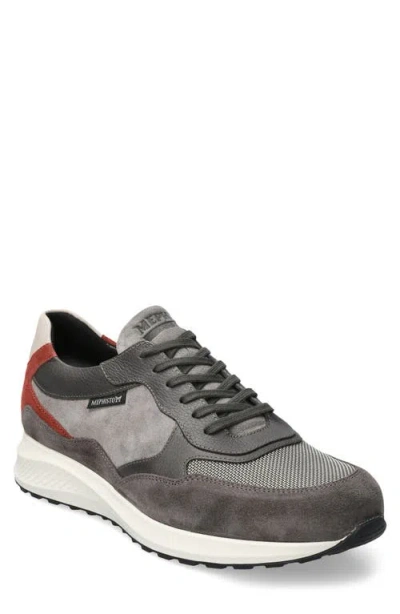 Mephisto Driss Mixed Media Sneaker In Gray