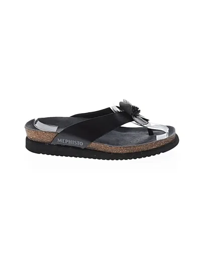 Pre-owned Mephisto Flip Flops In Black