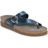 Mephisto Helen Toe Loop Sandal In Blue