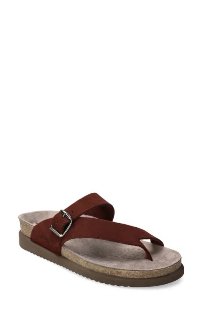 Mephisto Helen Toe Loop Sandal In Cordovan 6280