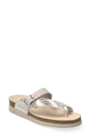 Mephisto Helen Toe Loop Sandal In Fog Zebra Leather