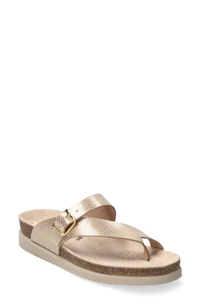 Mephisto Helen Toe Loop Sandal In Gold