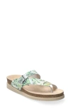 Mephisto Helen Toe Loop Sandal In Green Jungle 29628
