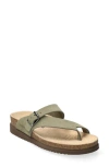 Mephisto Helen Toe Loop Sandal In Light Khaki