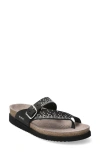 Mephisto Helena Spark Slide Sandal In Black Sandalbuck