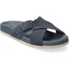 Mephisto Kennie Platform Slide Sandal In Deep Blue